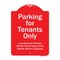 Signmission Parking For Tenants Unauthorized Vehicles Towed Away Heavy-Gauge Alum Sign, 24" x 18", RW-1824-9939 A-DES-RW-1824-9939 - alternate 1